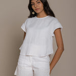 Sandcastle Saturdays Top in White