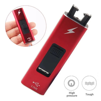 New Hot Selling Plasma USB Charging Windproof Pulse Arc Lighter Outdoor Flameless Candle Kitchen Barbecue Lighter Men's