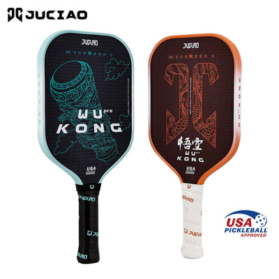 Juciao USAPA Approved Kevlar Carbon Fiber Pickleball Paddle Thermoformed Unibody Spin Textured Surface With Foam Edge Pickleball