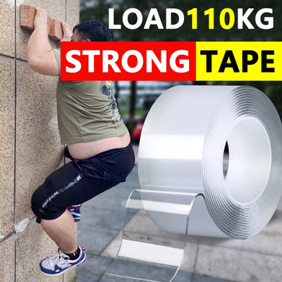 1m 2m 3m 5m Nano Tape Double Sided Tape Transparent Reusable Waterproof Adhesive Strong Tapes Cleanable Kitchen Bathroom