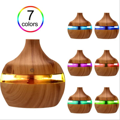 Humidifier Electric Aroma Air Diffuser Wood Ultrasonic Air Humidifier Essential Oil Aromatherapy Cool Mist Maker For Hom
