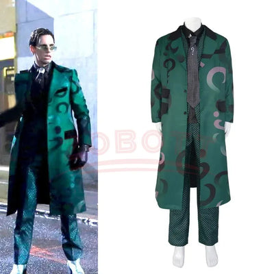 Gotham Season 5 the Riddler Cosplay Edward Nygma Costume Suit Halloween Christmas Uniform