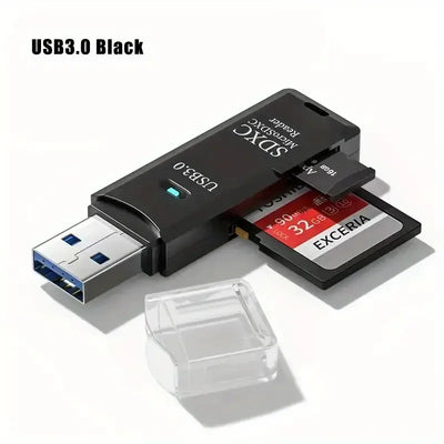 Robust 2-in-1 USB 3.0 2.0 Micro SD Card Reader High Speed Data Transmission up to 5Gbps Compatibility Multiple for PC Ca