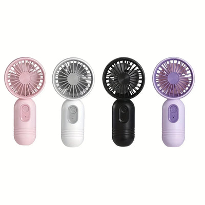 Mini portable fan, handheld small fan, USB charging, 3-speed handheld fan suitable for office, outdoor travel, and campi