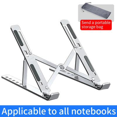 Aluminum Alloy Laptop Holder Stand Adjustable Foldable Portable for Notebook Computer Bracket Lifting Cooling Holder Non