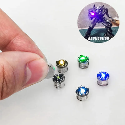3pcs Mini Magnetic Control Led Lamp Wireless Light Diy Model Making Toys for Robots/Airplane Model/Cars/Diorama with Bat