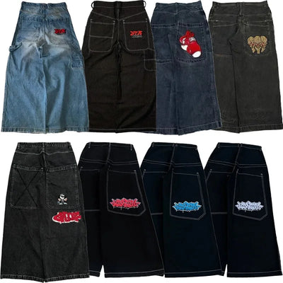 Y2K Baggy Jeans men Harajuku 2000s vintage Embroidered high quality jeans new Hip Hop streetwear men women Casual wide l