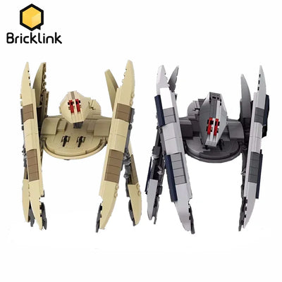 Bricklink Star Movie Vulture Droid Starfighters MOC Technical Robot Figures Spaceship Building Blocks Toys For Children