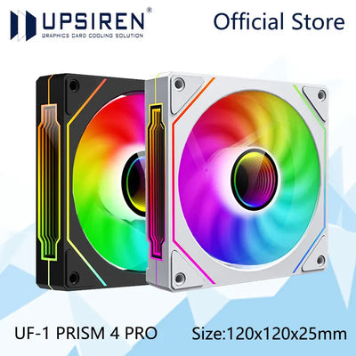 UPSIREN UF-1 PRISM 4 PRO Computer Chassis Fan 12cm ARGB 4 Pin PWM Quiet Cooling Fan 12V Large Air Volume 45.2CFM/600-150