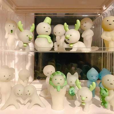 New Smiski Hippers Party Hidden Series Night Light Elf Recorative Mini Figures Dolls Blind Box Toys Gift Office Collection Gifts