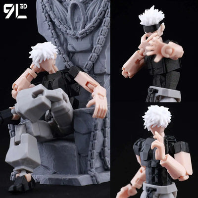 9L3D Printed Jujutsu Kaisen 3D Mini Figures, Satoru Gojo & Geto Suguru Action Model, Anime PVC Collectible Statue, Gift