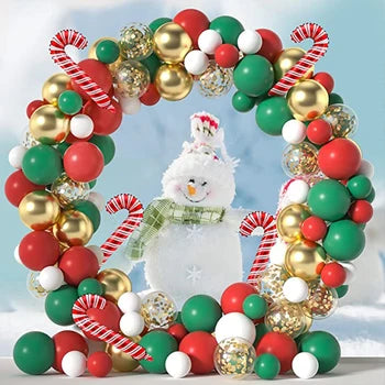 New Merry Christmas Balloon Arch Garland Kit Santa Decor Ballon Supplies For Xmas