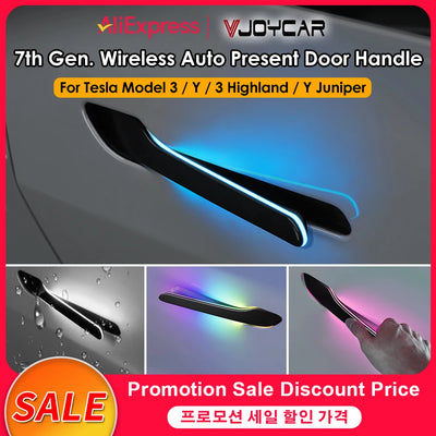 2025 Newest 7th Generation Wireless Auto Door Handle for Tesla Model Y 3 Y Juniper 3 Highland Auto Presenting Welcome Mode