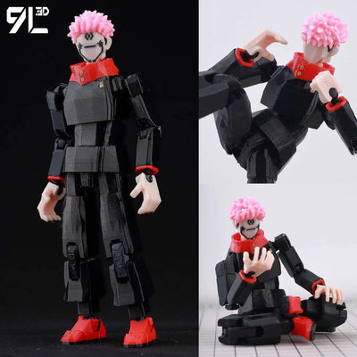 9L3D Printed Lucky Dummy 13 Jujutsu Kaisen Ryomen Sukuna Anime Multi-Jointed Shapeshift Toys Action Figures Mannequin Mo
