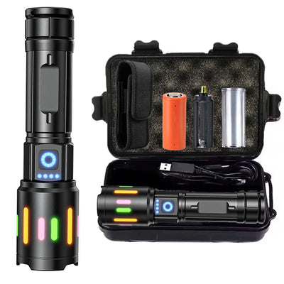 High Power Led Flashlights Long Shot Zoom Super Bright Flashlight Led USB Rechargeable Very Strong Torch Light For Campi