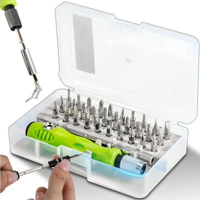 Mini 32-in-1 Precision Screwdriver Set Magnetic Phillips Bits Multifunctional Hand Repair Tool Kit for Phone Watch Glass