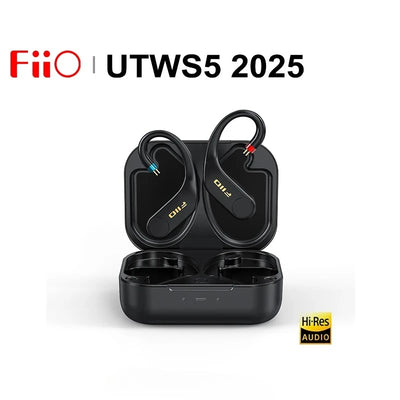 FiiO UTWS5 2025 True Wireless Bluetooth Earbuds Hook Headphone Amp for Detachable Earphone Hi-Res Audio LDAC MMCX/0.78mm